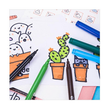 Charger l'image dans la galerie, 18 Assorted Colours Drawing Watercolor Pen Felt Pens