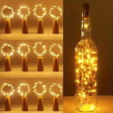 Charger l'image dans la galerie, Copper Wire Fairy Lights Night Light Warm/Colour 20 LED 2Meters