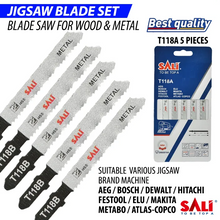 Charger l'image dans la galerie, Jig Saw Blades T-shank Metal/Wood Universal Fit T111C/144D/118A/101B 5pcs