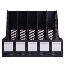Charger l'image dans la galerie, Magazine File Holder/Desk Organizer for Office Organization and Storage with 5 Vertical Compartments