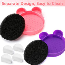 Charger l'image dans la galerie, Makeup Brush Cleaning Mat with Color Removal Sponge, 2 in 1 Design Silicone Cleaner Pad for Dry Brush