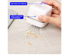 Charger l'image dans la galerie, Desktop Vacuum Cleaner, Mini Table dust Sweeper Energy Saving, Cordless & 360º Rotatable Design for Keyboard/Home/School/Office(White)
