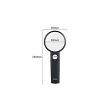 Charger l'image dans la galerie, Magnifier Magnifying Glass Handle Two Zooming Lens Handheld Reading φ70mm Len