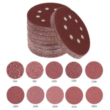 Charger l'image dans la galerie, SALI Sandpaper 125mm P60 P80 P100 P120 P150 P180 P240 P320 P400 P600 Grit 8 Holes Hook & Loop 25pcs