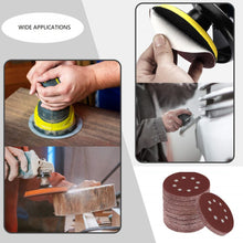 Charger l'image dans la galerie, Sandpaper 50 Pieces 5 Inch with 8 Holes Dustless Hook-and-Loop Circular Sanding Discs Sandpaper Assorted Assortment from 60 to 600 Grits