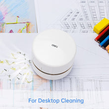 Charger l'image dans la galerie, Desktop Vacuum Cleaner, Mini Table dust Sweeper Energy Saving,High Endurance up to 90 mins,Cordless&360º Rotatable Design for Keyboard/Home/School/Office(White)