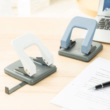 Charger l'image dans la galerie, 2 Hole Punch, Hole Puncher, 35 Sheet Punch Capacity, Low Force Required, Black/Gray
