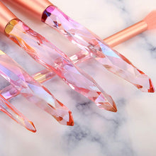 Charger l'image dans la galerie, Makeup Brushes 10PCS Crystal Handle Makeup Brush Set, Premium Synthetic Bristles Cosmetic Brush for Powder Foundation Blush Concealer Blending Eyeshadow Eyeliner Make Up