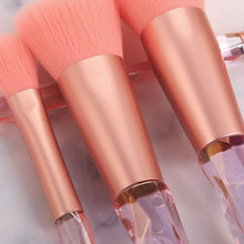 Charger l'image dans la galerie, Makeup Brushes 10PCS Crystal Handle Makeup Brush Set, Premium Synthetic Bristles Cosmetic Brush for Powder Foundation Blush Concealer Blending Eyeshadow Eyeliner Make Up