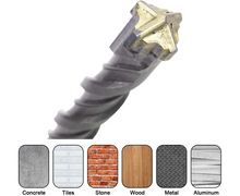 Charger l'image dans la galerie, SDS Plus Masonry Hammer Drill Bit 6-6.5-10*110mm | 6-6.5-10*160mm 6pcs
