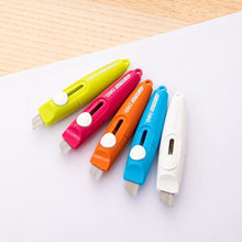 Load image into Gallery viewer, 5 Pieces Mini Utility Knives Box Cutter Retractable Letter Opener Assorted Colours Cloud Envelope Slitter Carton Portable Paper Cutter with Key Chain Hole