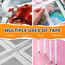 Charger l'image dans la galerie, White Masking Tape - 5 Rolls Pack, 36mm x 18.2m per Roll, Masking Artists Tape for Drafting Art Watercolour Painting Canvas Framing - Acid Free | Artist Masking Tape, White Painters Tape, Artist Tape