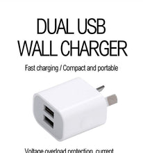 Load image into Gallery viewer, USB Charger Dual Ports 5V 2.1A Dual 18W Power Adapter FAST Charger