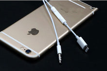 Load image into Gallery viewer, For iPhone Lightning to 3.5mm Jack Male AUX Audio Headphone Voice Adjustable Adapter