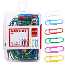 Charger l'image dans la galerie, Paper Clips 29mm Assorted Colour Office Metal Clips 100pcs