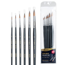 Charger l'image dans la galerie, Round Pointed Tip Paint Brushes Set, 6pcs Artist Paintbrushes for Acrylic Oil Watercolour Gouache Painting, Premium Nylon Hair Art Paint Brush for Beginners and Professionals