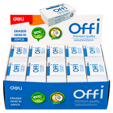 Charger l'image dans la galerie, Pencil Eraser Eco-PVC White 30Pcs