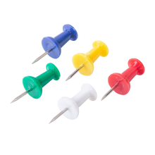 Load image into Gallery viewer, Push Pins Tacks 100Pcs Solid Assorted Colour Thumb Tacks Larger Size Pin Map Tacks Plastic Head with Steel Point for Bulletin Board