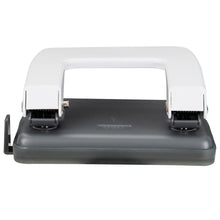 Load image into Gallery viewer, 2 Hole Punch, Hole Puncher, 20 Sheet Punch Capacity, Low Force Required, Black/Gray