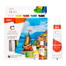 Charger l'image dans la galerie, Gouache Paint Set 5 Colour 12ml Tube Non-Toxic Formula Professional-Quality for Artists and Crafters
