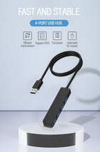 Load image into Gallery viewer, Multi USB Hub 4 Port 2.0 High Speed Charging Data Slim Compact Expansion Splitter