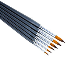 Charger l'image dans la galerie, Round Pointed Tip Paint Brushes Set, 6pcs Artist Paintbrushes for Acrylic Oil Watercolour Gouache Painting, Premium Nylon Hair Art Paint Brush for Beginners and Professionals