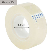 Charger l'image dans la galerie, Transparent Tape Clear Tape for Office And School 12mm x 30m 6pcs