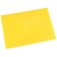 Charger l'image dans la galerie, Plastic File Bags A4 Size Pack of 10,Easy Button Closure, 20 Sheet Capacity, Five Vibrant Colours