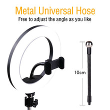 Load image into Gallery viewer, Ring Fill Light Dimmable with Stand Phone Clip 8“/10”/12“