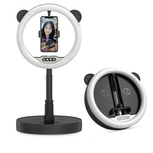 Load image into Gallery viewer, Retractable 10" Ring Light Tripod Foldable Selfie Stick Black White Assorted Colour