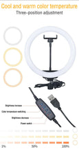 Load image into Gallery viewer, Ring Fill Light Dimmable with Stand Phone Clip 8“/10”/12“