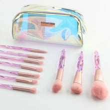 Charger l'image dans la galerie, 10Pcs Pink Crystal Design Eye Makeup Brush Set - Embrace the Art of Beauty Cosmetic Brushes