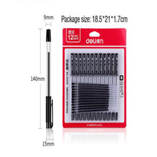 Load image into Gallery viewer, Gel Pens - Black Ink, 12 Pens + 12 Refills, 0.5mm, Smooth Writing, Fast-Drying Ink