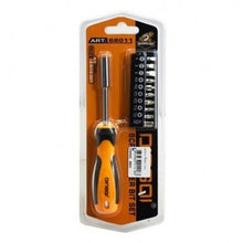 Load image into Gallery viewer, 11Pcs Magnetic Ratchet Screwdriver Bit Set | Drill Bits for Slotted, Philips & Hex