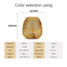 Load image into Gallery viewer, Devanti Aroma Diffuser, 400ml Air Humidifier Purifier Essential Oils Car Freshener Vaporizer Aromatherapy Diffusers Scent Booster Home Office Bedroom Humidifiers Steam, 7 Led Light Forest