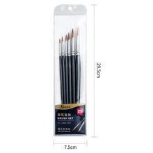 Charger l'image dans la galerie, Round Pointed Tip Paint Brushes Set, 6pcs Artist Paintbrushes for Acrylic Oil Watercolour Gouache Painting, Premium Nylon Hair Art Paint Brush for Beginners and Professionals