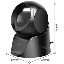 Charger l'image dans la galerie, 1D 2D QR Desktop Barcode Scanner, Symcode Omnidirectional Hands-Free Automatic USB Barcode Reader Scanner, Capture Barcodes from Mobile Phone Screen, Automatic Image Sensing Barcode Scanner