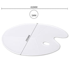 Charger l'image dans la galerie, 3pcs Paint Palette Clear Art Palette for Adults & Kids, White Non-Stick Oil Paint Palette for DIY Craft Art Painting Plate