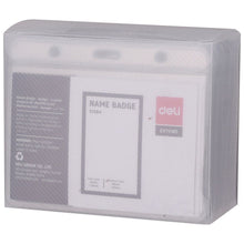 Load image into Gallery viewer, Pack of 50 Clear Plastic Horizontal Badge Holders, Name Tag Holders, Card Holders