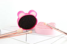 Charger l'image dans la galerie, Makeup Brush Cleaning Mat with Color Removal Sponge, 2 in 1 Design Silicone Cleaner Pad for Dry Brush
