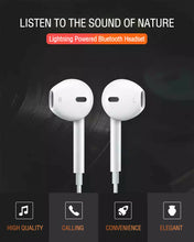 Load image into Gallery viewer, Wired Bluetooth 8 Pin Earphones Headphones Mic For Apple iPhone11 8 7 X Xs XR 12