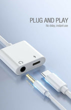 Load image into Gallery viewer, USB C to 3.5mm Splitter & Charging 2 in 1 AUX Audio Adapter