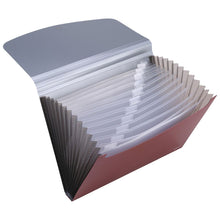 Charger l'image dans la galerie, 13 Pockets Expanding File Folder with Blank tag, According File Organizer with Expandable Cover, Desktop Accordion Folders Letter A4 Paper Document Storage Organizer