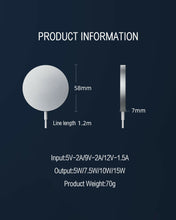 Load image into Gallery viewer, Wireless Charger with MagSafe, Compatible with iPhone 15/14/13/12 Series, MagSafe Accessories, Strong Magnetic Lock, Silver