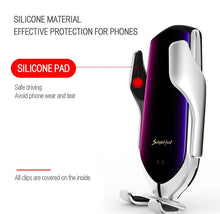 Load image into Gallery viewer, Wireless Car Mount Charger Phone Holder Rack Automatic Clamping Smart Sensor