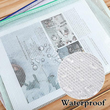 Charger l'image dans la galerie, Mesh Zipper Pouch 20pcs, Standard A4 Size Waterproof Zipper Bags - 0.23mm PVC Material, Four Vibrant Colours