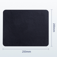 Charger l'image dans la galerie, Mouse Pad with leather surface, Non-Slip Leather Base, Premium-Textured and Waterproof Mousepad for Computers, Laptop, Office & Home, 250x200mm, Black