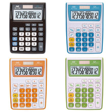 Charger l'image dans la galerie, Desk Calculator Solar & Battery Power 12 Digit Display Multi-Functional Big Button for Business Office School Calculating