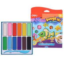 Charger l'image dans la galerie, Plasticine 12 Colours with Free Tool Soft Modelling Moulding Strip DIY Toy Clay