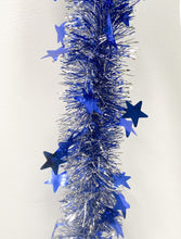 Charger l'image dans la galerie, Christmas Tinsel Garland with Star 2 meters Shiny Sparkly 5pcs